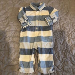 Baby Gap Button Down Chambray Stripe Outfit